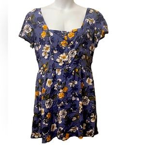 Xhilaration lavender/purple mini dress floral fit and flare